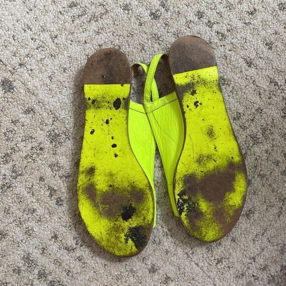 🧡 Nanette Lepore Neon Bow Leather Sandals Size 39.5 - Picture 2 of 4